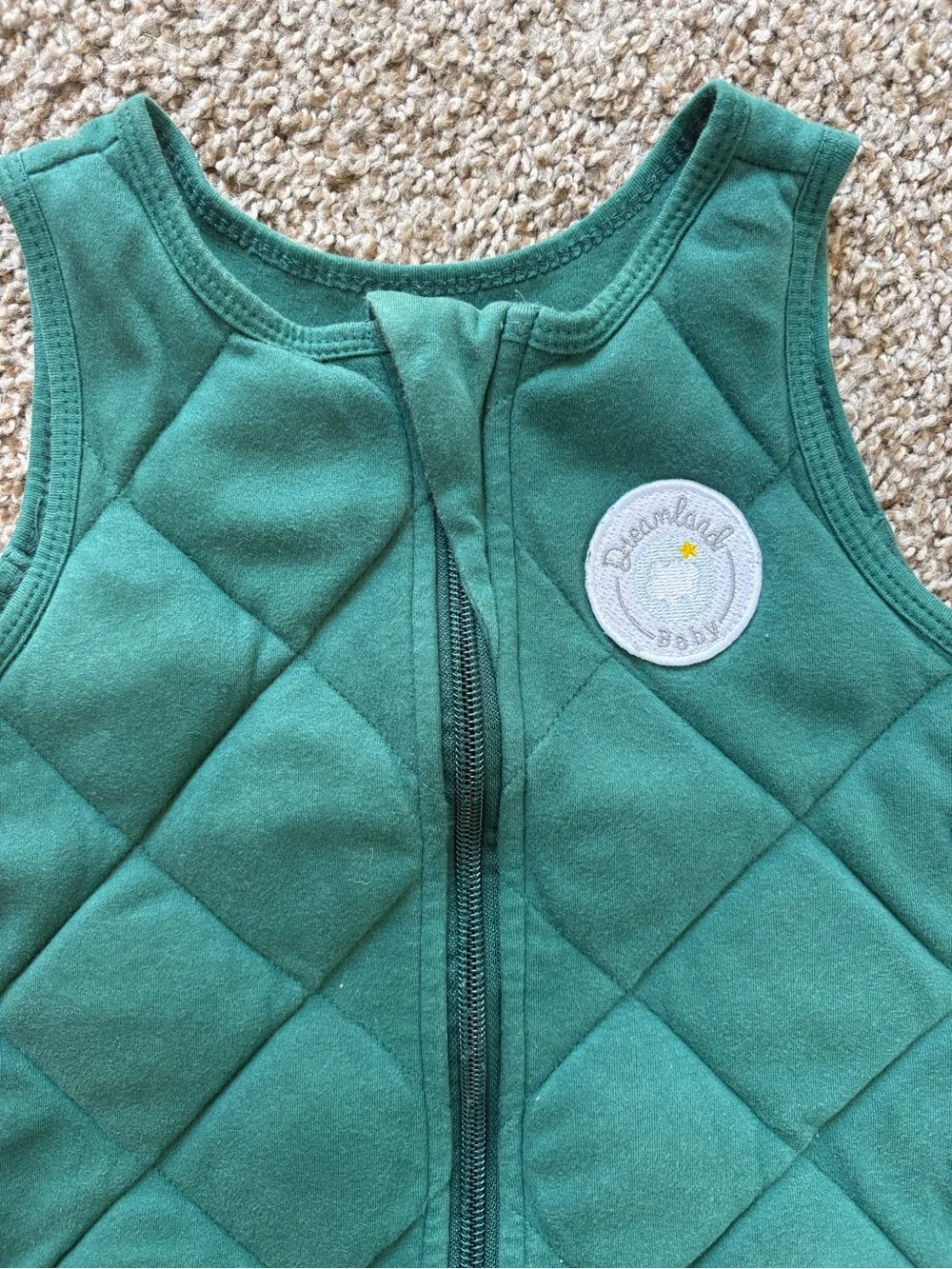 Quilted Teal Zippered Baby Sleep Sacks (Pair)